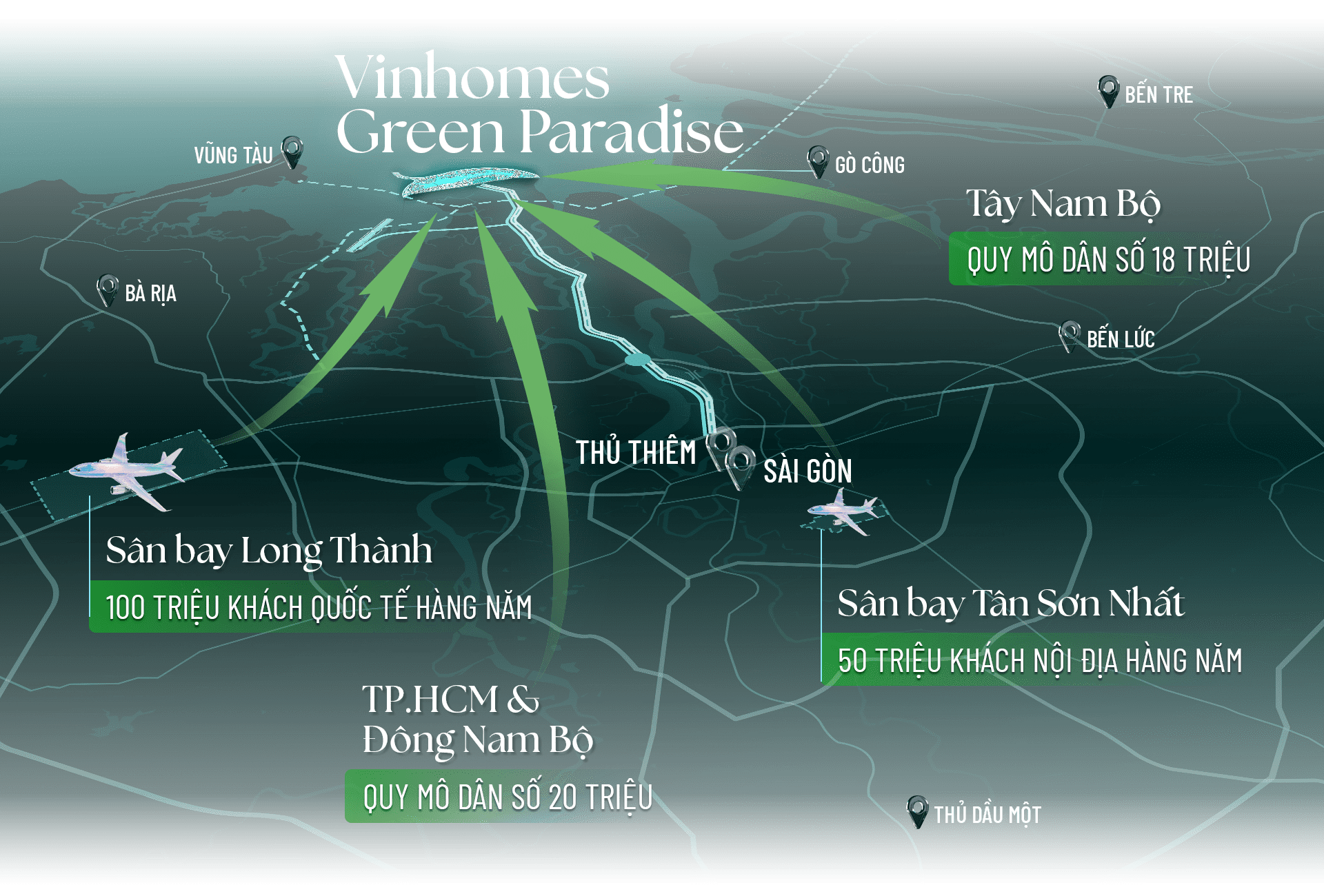 VINHOMES GREEN PARADISE CẦN GIỜ 7 ket noi vung vinhomes green paradise tbland